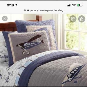 Pottery Barn airplane bedding.